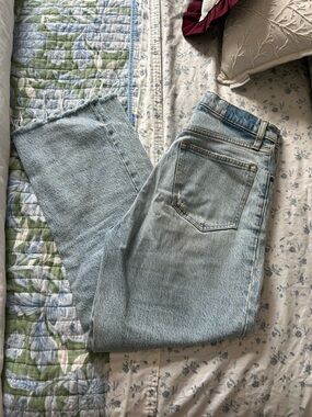 Abercrombie & Fitch Light Blue High-Rise Straight Jeans